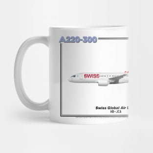 Airbus A220-300 - Swiss Global Air Lines (Art Print) Mug